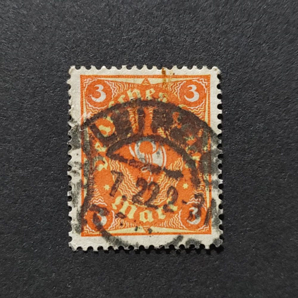 Sello Imperio Alemán (Deutsches Reich), Mi.225 (SG  ), Usado #, 3Mk.