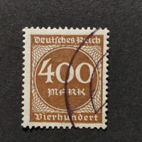 Sello Imperio Alemán (Deutsches Reich), Mi.271 (SG  ), Usado #, 400Mk.