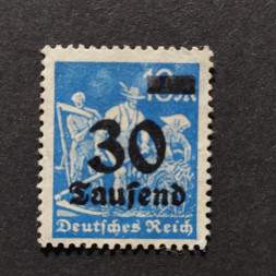 Sello Imperio Alemán (Deutsches Reich), Mi.284 (SG  ), (*), 30/10T.Mk./Mk.