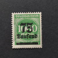 Sello Imperio Alemán (Deutsches Reich), Mi.288 (SG  ), MH, 75/1000T.Mk./Mk.