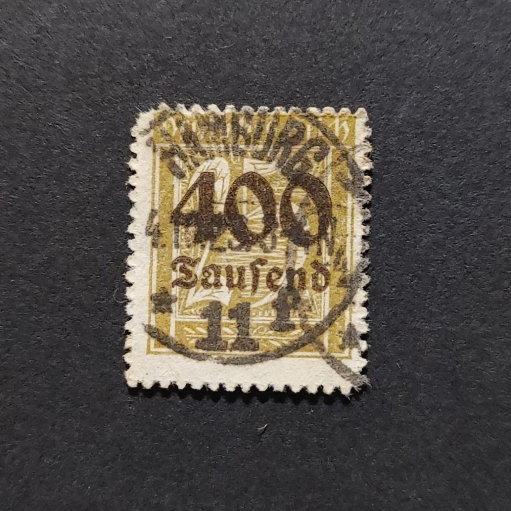 Selo Reich Alemão, Mi.298 (SG  ), Usado #, 400/25T.Mk./Pfg.