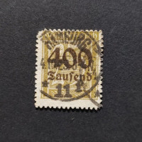 Briefmarke Deutsches Reich, Mi.298 (SG  )#, 400/25T.Mk./Pfg.