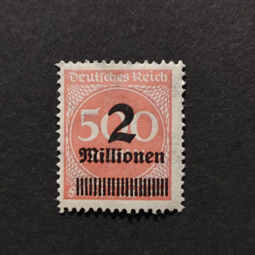 Briefmarke Deutsches Reich, Mi.311 (SG  )**, 2/500Mi.Mk./Mk.