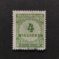 Sello Imperio Alemán (Deutsches Reich), Mi.316 (SG  ), Usado #, 4Mi.Mk.