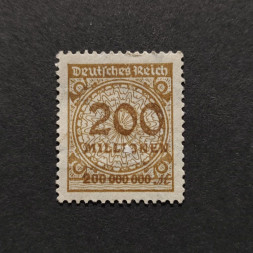 Sello Imperio Alemán (Deutsches Reich), Mi.323 (SG  ), (*), 200Mi.Mk.