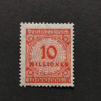 Sello Imperio Alemán (Deutsches Reich), Mi.318 (SG  ), MNH, 10Mi.Mk.