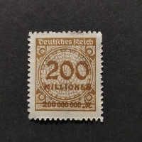 Stamp German Empire, Mi.323 (SG  ), MNH, 200Mi.Mk.