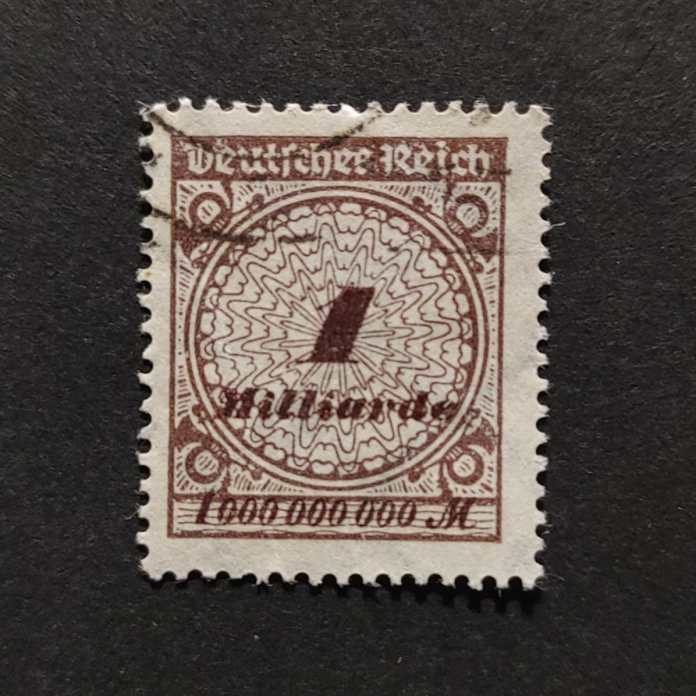 Selo Reich Alemão, Mi.325 (SG  ), Usado #, 1Bi.Mk.