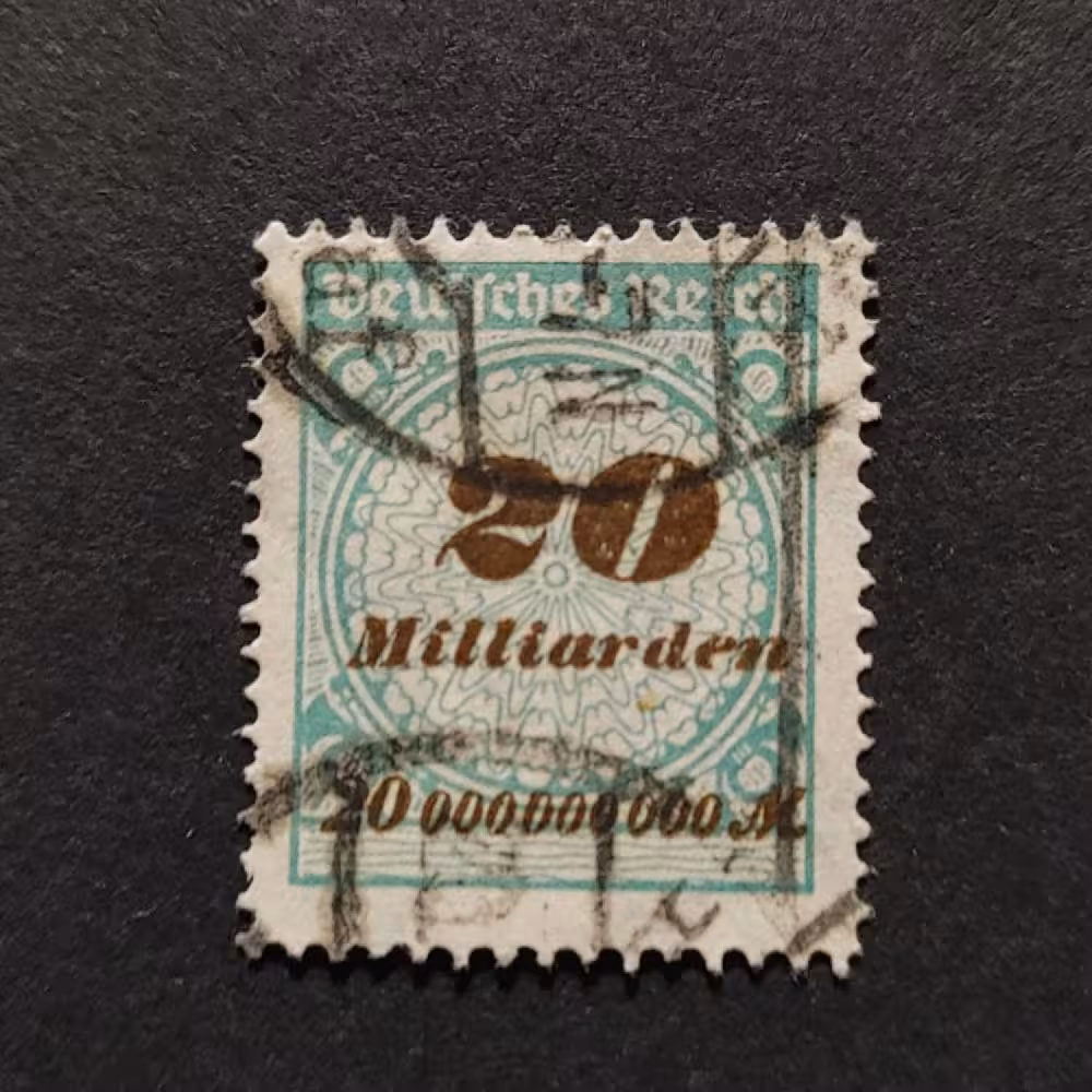 Briefmarke Deutsches Reich, Mi.329 (SG  )#, 20Bi.Mk.