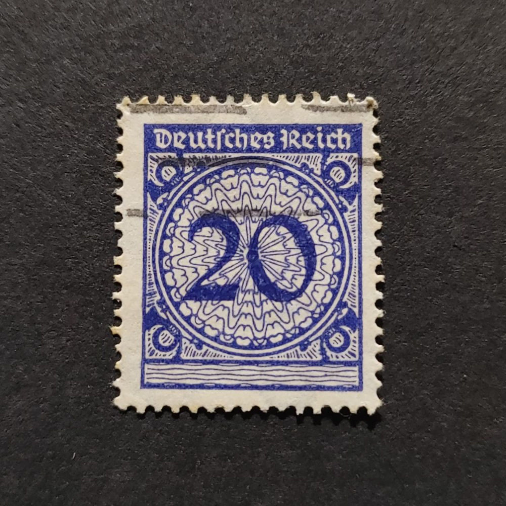 Sello Imperio Alemán (Deutsches Reich), Mi.341 (SG  ), Usado #, 20Pfg.
