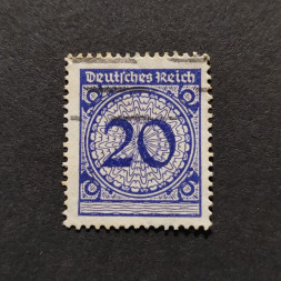 Sello Imperio Alemán (Deutsches Reich), Mi.341 (SG  ), Usado #, 20Pfg.