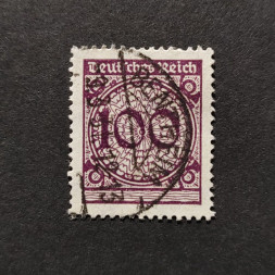 Sello Imperio Alemán (Deutsches Reich), Mi.343 (SG  ), Usado #, 100Pfg.