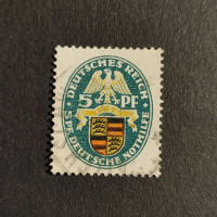 Selo Reich Alemão, Mi.398Y (SG  ), Usado #, 5+5 Pfg.