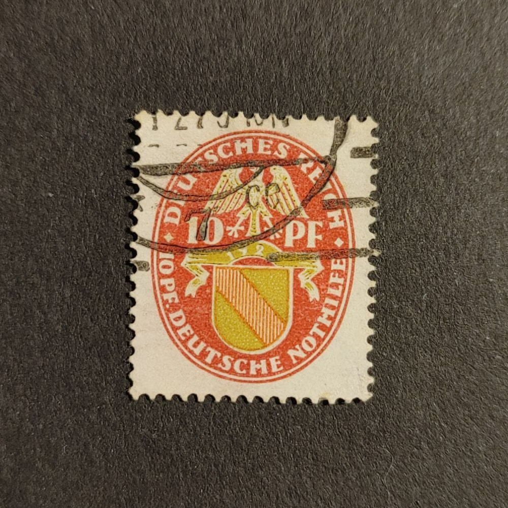 Sello Imperio Alemán (Deutsches Reich), Mi.399Y (SG  ), Usado #, 10+10 Pfg.