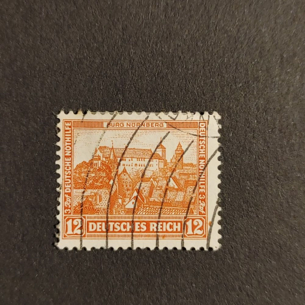Sello Imperio Alemán (Deutsches Reich), Mi.476 (SG  ), Usado #, 12+3 Pfg.