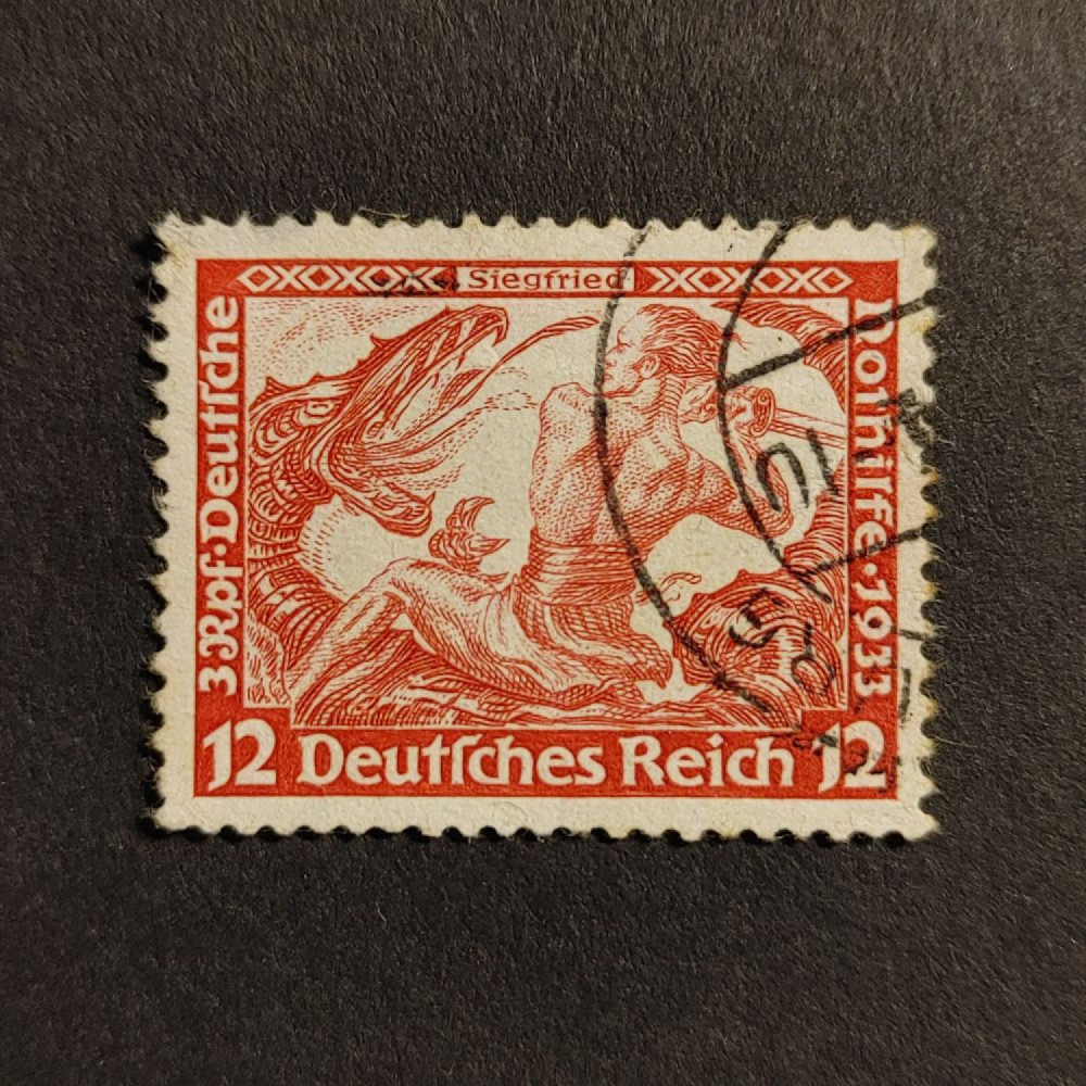 Sello Imperio Alemán (Deutsches Reich), Mi.504A (SG  ), Usado #, 12+3 Pfg.