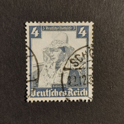 Sello Imperio Alemán (Deutsches Reich), Mi.589 (SG  ), Usado #, 4+3 Pfg.