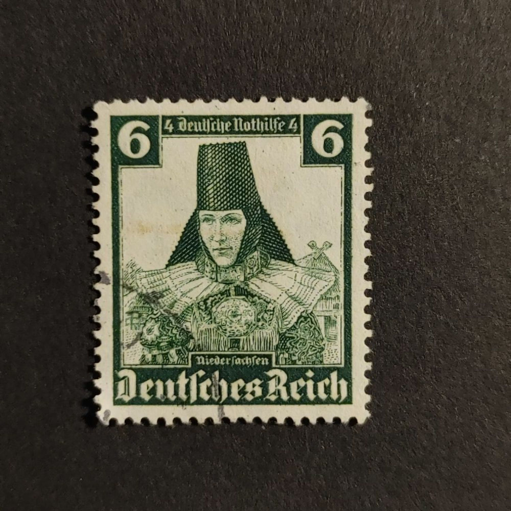 Selo Reich Alemão, Mi.591 (SG  ), Usado #, 6+4 Pfg.