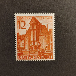Briefmarke Deutsches Reich, 12Pfg., Mi.715* 