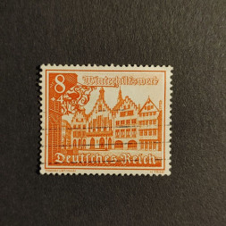 Briefmarke Deutsches Reich, 8+4 Pfg., Mi.734# Briefmarke Deutsches Reich, 8+4 Pfg., Mi.734#