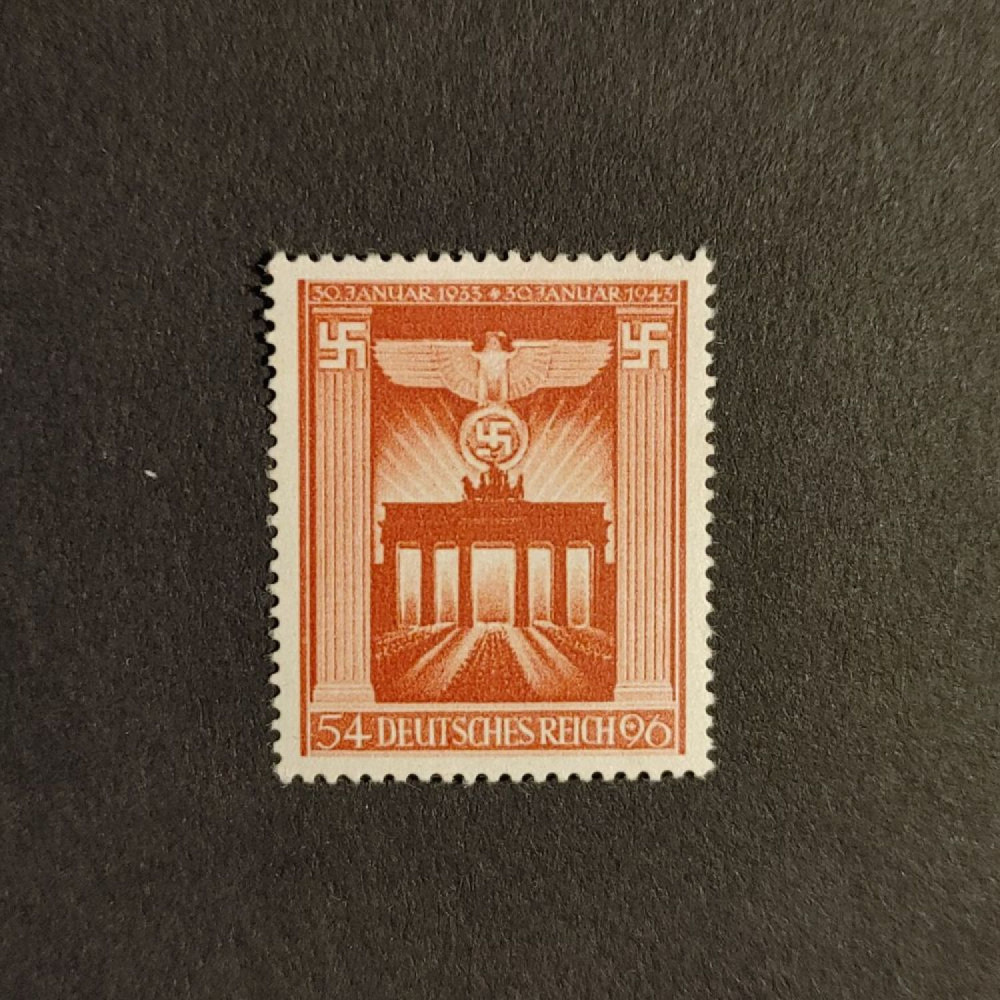 Selo Reich Alemão, 54+96 Pfg., Mi.829, MH* 