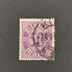 Selo Reich Alemão, Mi.21, Usado #, 50Pfg.