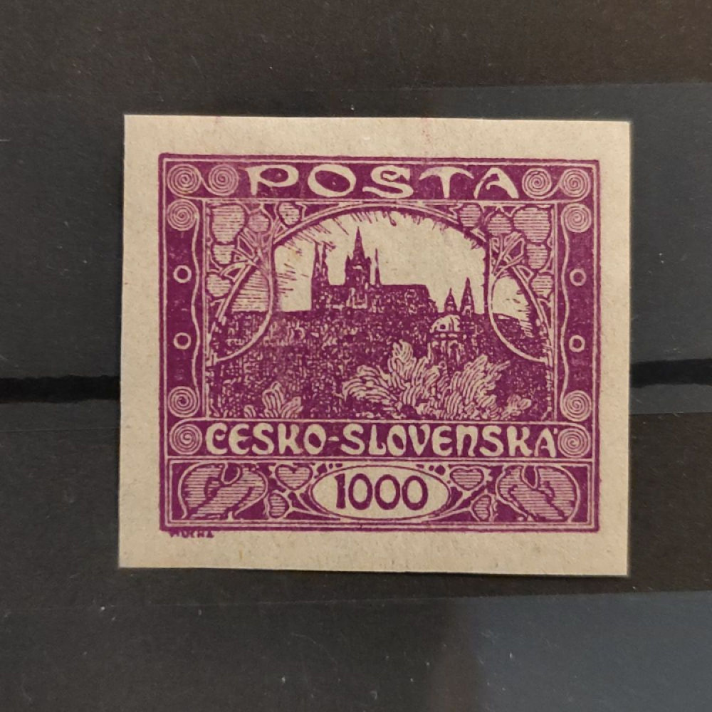 Známka ČSR, 1000h, Pof.26** 