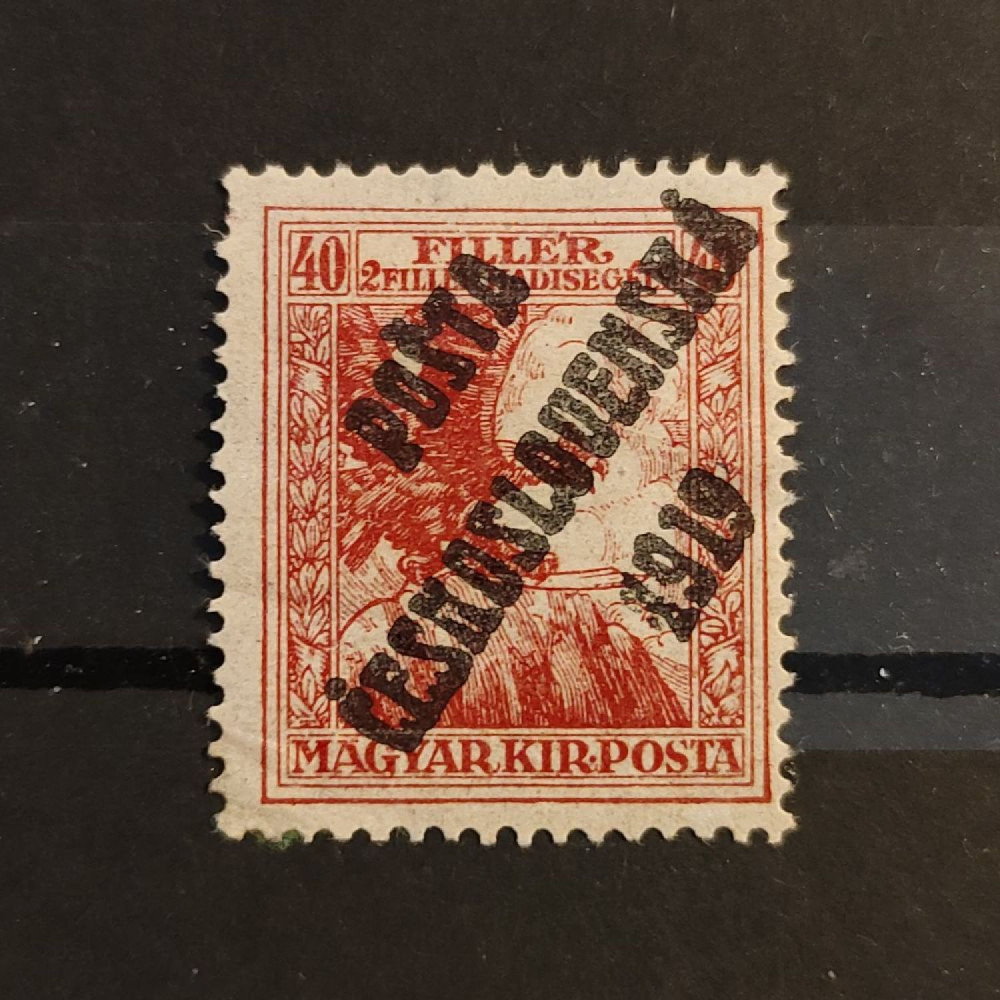 Sello Checoslovaquia PČ 1919 , 40+2f, Mi.117, MH* 