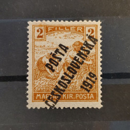 Známka ČSR PČ 1919 , 2f, Pof.101**, III. typ přetisku 