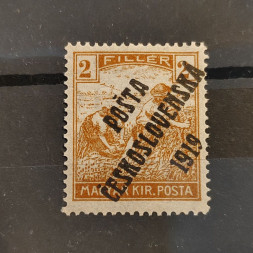 Známka ČSR PČ 1919 , 2f, Pof.101*, III. typ přetisku 