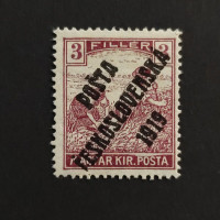Známka ČSR PČ 1919 , 3f, Pof.102*, IV. typ přetisku 