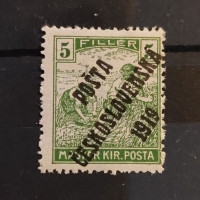 Známka ČSR PČ 1919 , 5f, Pof.103*, I. typ přetisku 