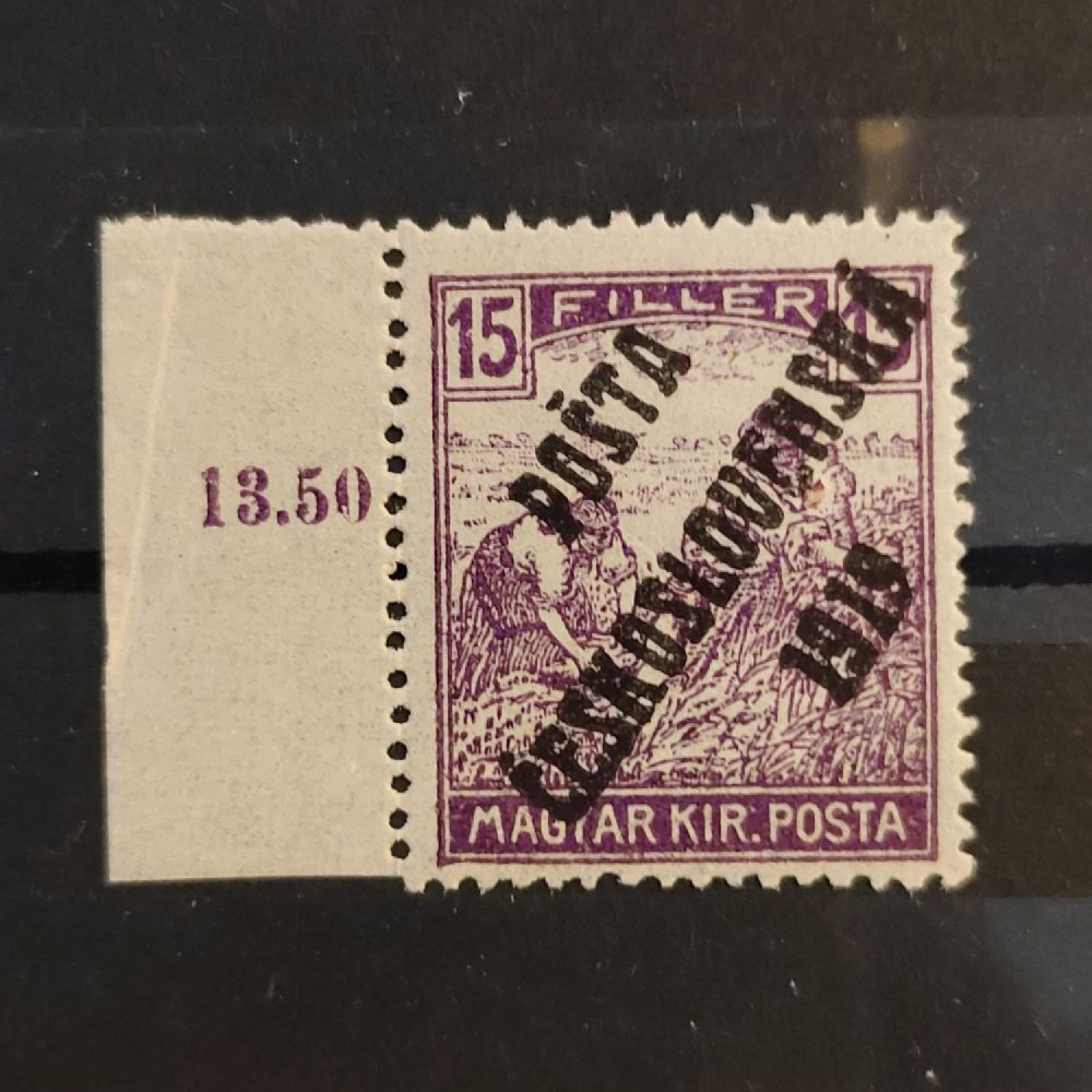 Sello Checoslovaquia PČ 1919 , 15f, Mi.125, MH* 