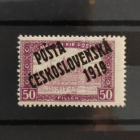 Známka ČSR PČ 1919 , 50f, Pof.111*, III. typ 
