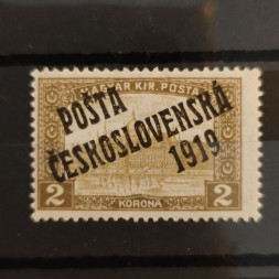 Stamp Czechoslovakia PČ 1919 , 2K, Mi.134, MH* 
