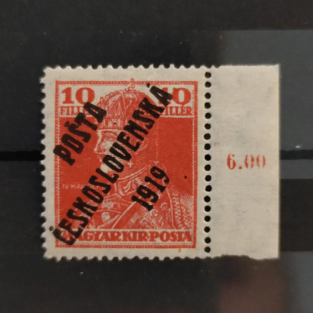 Sello Checoslovaquia PČ 1919 , 10f, Mi.138, MH* 