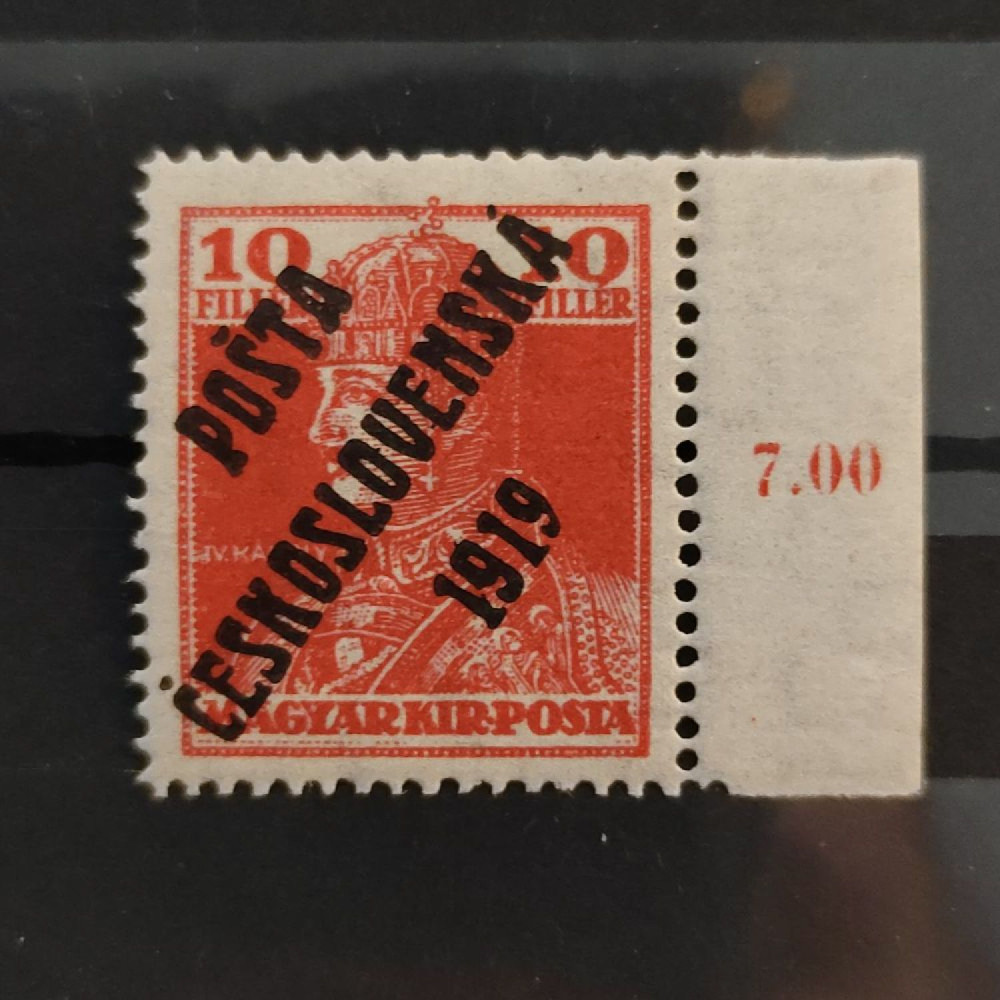 Sello Checoslovaquia PČ 1919 , 10f, Mi.138, MH* 