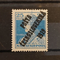 Známka ČSR PČ 1919 , 25f, Pof.121*, III. typ přetisku 