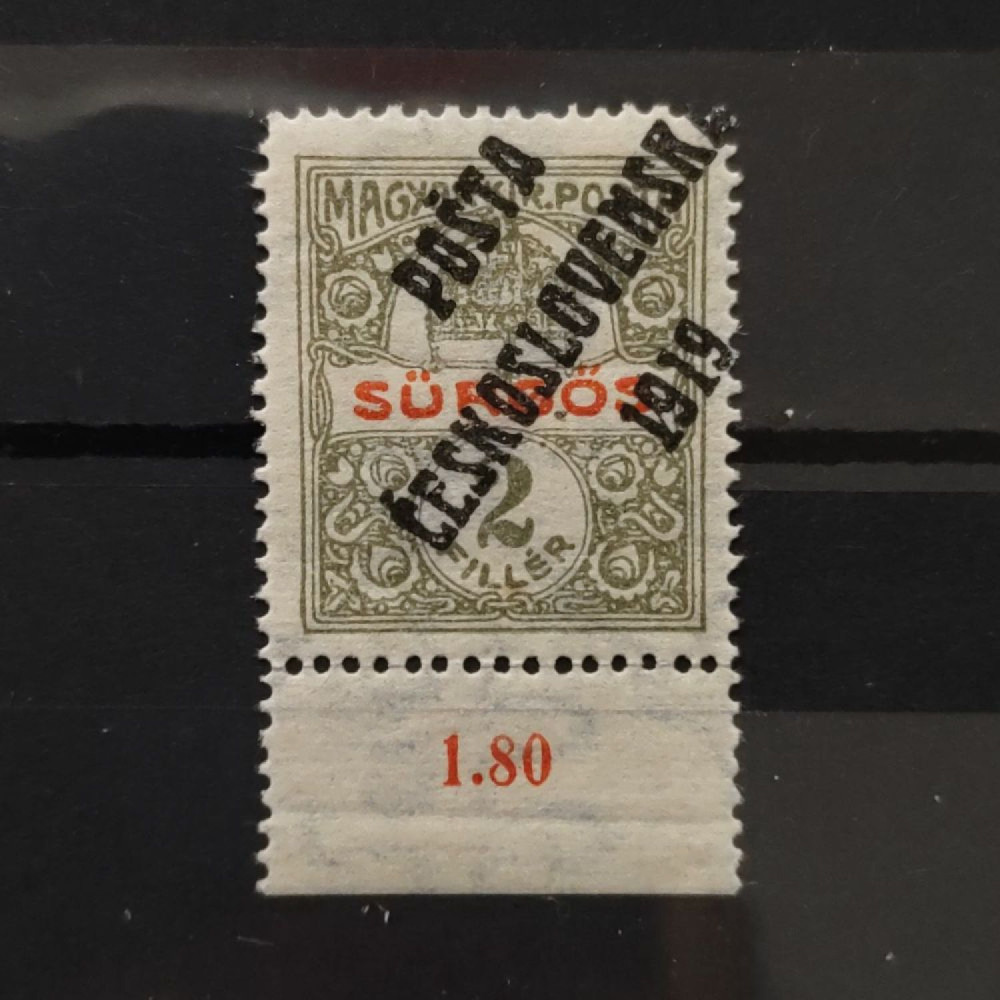 Sello Checoslovaquia PČ 1919 , 2f, Mi.114, MNH** 