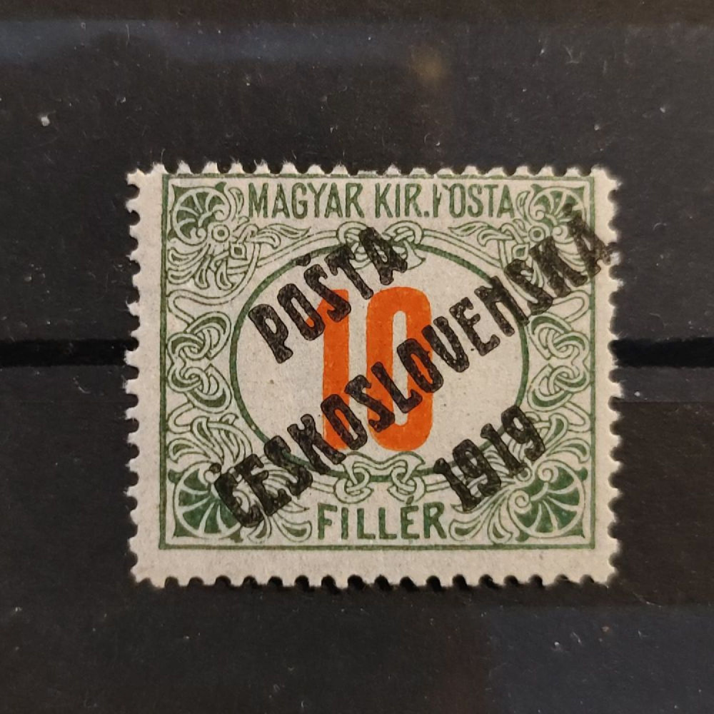 Sello Checoslovaquia PČ 1919 , 10f, Mi.154, MH* 