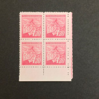 Viererblock Tschechoslowakie, Mi.430**, 120 h