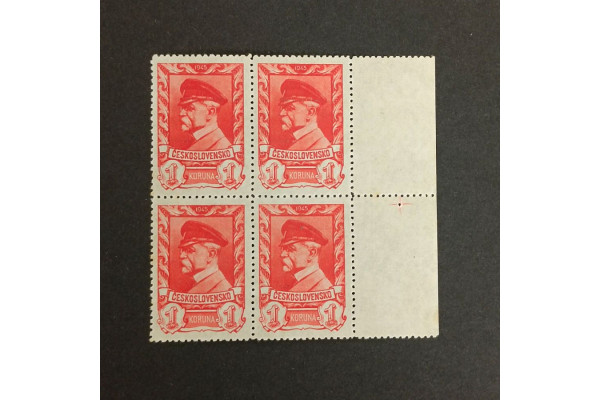 Čtyřblok ČSR, Pof.385**, 1 K