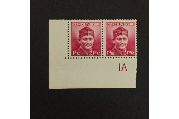 Dvojpáska ČSR, Pof.396**, s DČ, 1.5