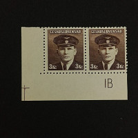 Block of 2 Czechoslovakia, Mi.451, MNH, 3