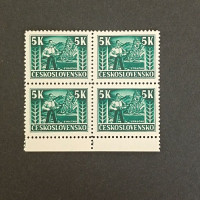 Viererblock Tschechoslowakie, Mi.459**, 5 K