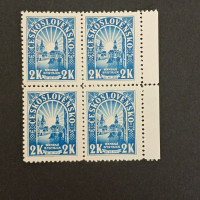 Viererblock Tschechoslowakie, Mi.456**, 2 K