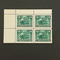 Viererblock Tschechoslowakie, Mi.459**, 5 K