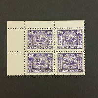 Viererblock Tschechoslowakie, Mi.458**, 4,50 K