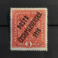 Stamp Czechoslovakia, 3K, Mi.60, MH* 