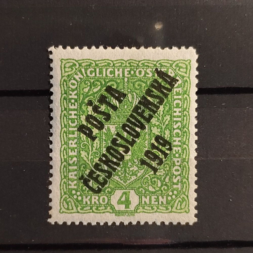 Sello Checoslovaquia, 4K, Mi.57I, MH* 